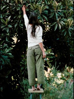 $235 Imogene + Willie Blake Military Trouser Pants in Olive Green XS Womens